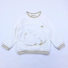 DOE A DEAR- WHITE 3-D SWAN SWEATER
