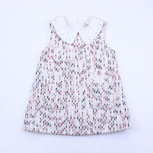 DOE A DEAR- MATILDA SLEEVELESS TWEED PEARL DRESS IN WHITE