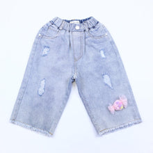 DOE A DEAR- 3-D CANDY WIDE LEG DISTRESS JEANS