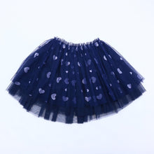 DOE A DEAR- NAVY TULLE SKIRT WITH BIG NAVY HEARTS