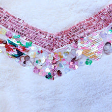 DOE A DEAR- AMBUR CLUSTERED SEQUIN FUR SWEATSHIRT IN LIGHT CREAM