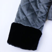 DOE A DEAR- GREY QUILTED CROP PEARL JACKET