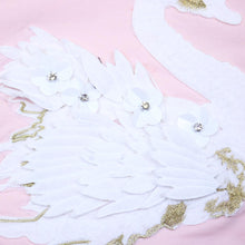 DOE A DEAR- PINK 3-D SWAN SWEATER