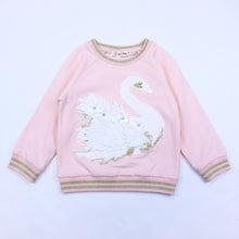 DOE A DEAR- PINK 3-D SWAN SWEATER