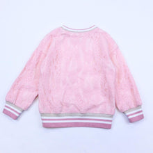 DOE A DEAR- PINK LACE ALL OVER SWEATER