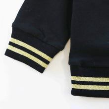 DOE A DEAR- BLACK 3-D SWAN SWEATER