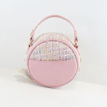 DOE A DEAR- PEARL TRIM TWEED ROUND PURSE