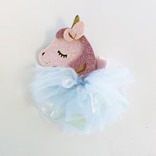 DOE A DEAR- BLUE PRINCESS TULLE UNICORN HAIR CLIP