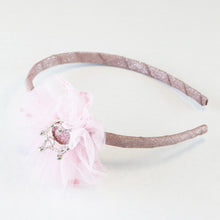 DOE A DEAR - PINK RHINESTONE CROWN GLITTER HEADBAND