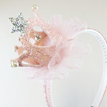 DOE A DEAR- PINK CROWN GLITTER HEADBAND