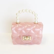 DOE A DEAR- PINK QUILTED MINI "JELLY AND PEARLS" PURSE