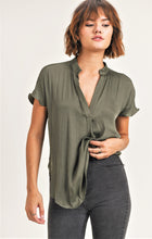 RESET BY JANE- V NECK SILK BLOUSE