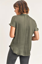 RESET BY JANE- V NECK SILK BLOUSE