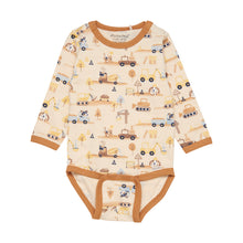 MINYMO- ORGANIC LONG SLEEVED DUMP TRUCK ONESIE