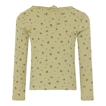 MINYMO- LONG SLEEVE FLORAL OLIVE SHIRT