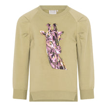 MINYMO- OLIVE GIRAFFE SWEATSHIRT