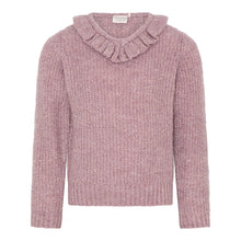 MINYMO- PINK RUFFLE COLLAR KNIT SWEATER