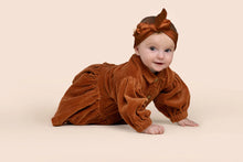 OMAMIMINI- BABY CORDUROY SHIRT DRESS IN RUST