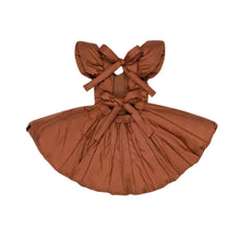 OMAMIMINI- RUST BALLERINA CRISS CROSS QUILTED DRESS