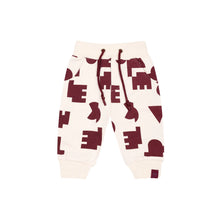 OMAMIMINI- BABY OFF-WHITE PEACE PLEASE TERRY JOGGERS