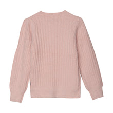 CREAMIE- PULLOVER KNIT SWEATER IN RASEBERRY PEACHSKIN
