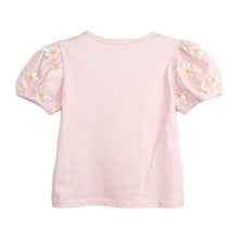 DOE A DEAR- SNOW PINK DAISY SEQUIN FLORAL MESH TOP