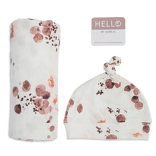 LULUJO- HELLO WORLD BLANKET & KNOTTED HAT - EUCALYPTUS