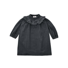 OMAMIMINI- CORDUROY SHIRT DRESS IN BLACK