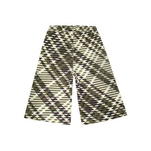 OMAMIMINI- KIDS WIDE PULL-ON PANTS IN OLIVE/PLAID