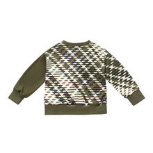 OMAMIMINI- PLAID SWEATSHIRT IN OLIVE