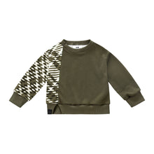 OMAMIMINI- PLAID SWEATSHIRT IN OLIVE