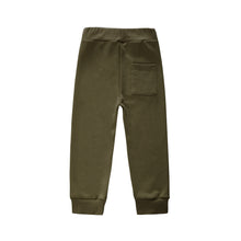 OMAMIMINI- KIDS TERRY JOGGERS IN VINTAGE OLIVE