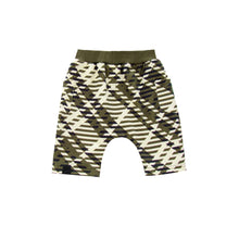 OMAMIMINI- BABY PLAID HAREM PANTS IN OLIVE