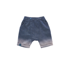 OMAMIMINI- DROP CROTCH DENIM SHORTS IN NAVY