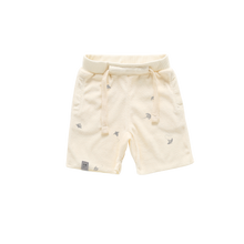 OMAMIMINI- CREAM PRINTED TERRY CLOTH SHORTS