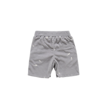 OMAMIMINI- GREY PRINTED TERRY CLOTH SHORTS