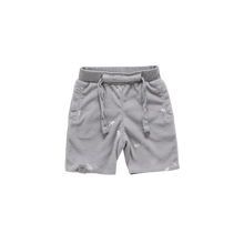 OMAMIMINI- GREY PRINTED TERRY CLOTH SHORTS