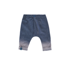 OMAMIMINI- BABY DENIM JOGGERS WITH FRONT PLEATS IN NAVY