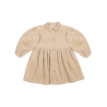 OMAMIMINI- GIRLS CORDUROY SHIRT DRESS IN BEIGE