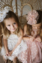 PETITE HAILEY- GOLD POLKADOT BOW CLIP