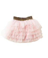 PETITE HAILEY- WAVY LAYERED SKIRT IN SOFT PINK