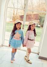 PETITE HAILEY- WAVY LAYERED SKIRT IN SOFT PINK