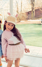 PETITE HAILEY- WAVY LAYERED SKIRT IN SOFT PINK