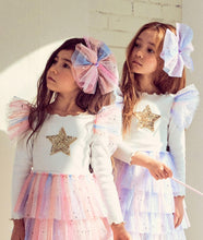 PETITE HAILEY- SMALL PINK MULTI PASTEL BOW CLIP