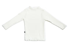 PETITE HAILEY- WHITE AVA RIBBED TOP