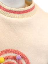 DOE A DEAR - L/S TAN CREWNECK LOLLIPOP SWEATER