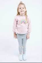 LITTLE WHO - HEATHER GREY RAINBOW TIGHTS