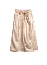 FRNCH PARIS- PAQUITA GOLD WOVEN PANTS