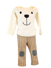 LITTLE WHO - BEIGE CHECKERED PANTS