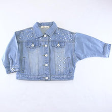 DOE A DEAR- 80'S INSPIRED DENIM PEARL JACKET